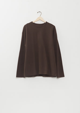 Marine Heavy Mesh Cotton T-Shirt  — Brown
