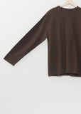 Marine Heavy Mesh Cotton T-Shirt  — Brown