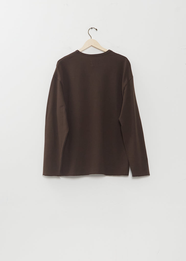 Marine Heavy Mesh Cotton T-Shirt  — Brown