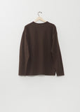 Marine Heavy Mesh Cotton T-Shirt  — Brown