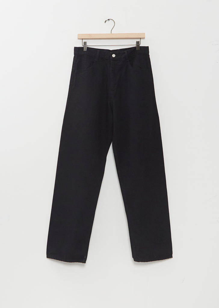 4 Pocket Indigo Cotton Twill Regular Pants