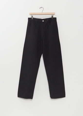 4 Pocket Indigo Cotton Twill Regular Pants