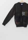 Wool Jacquard Patchwork Cardigan