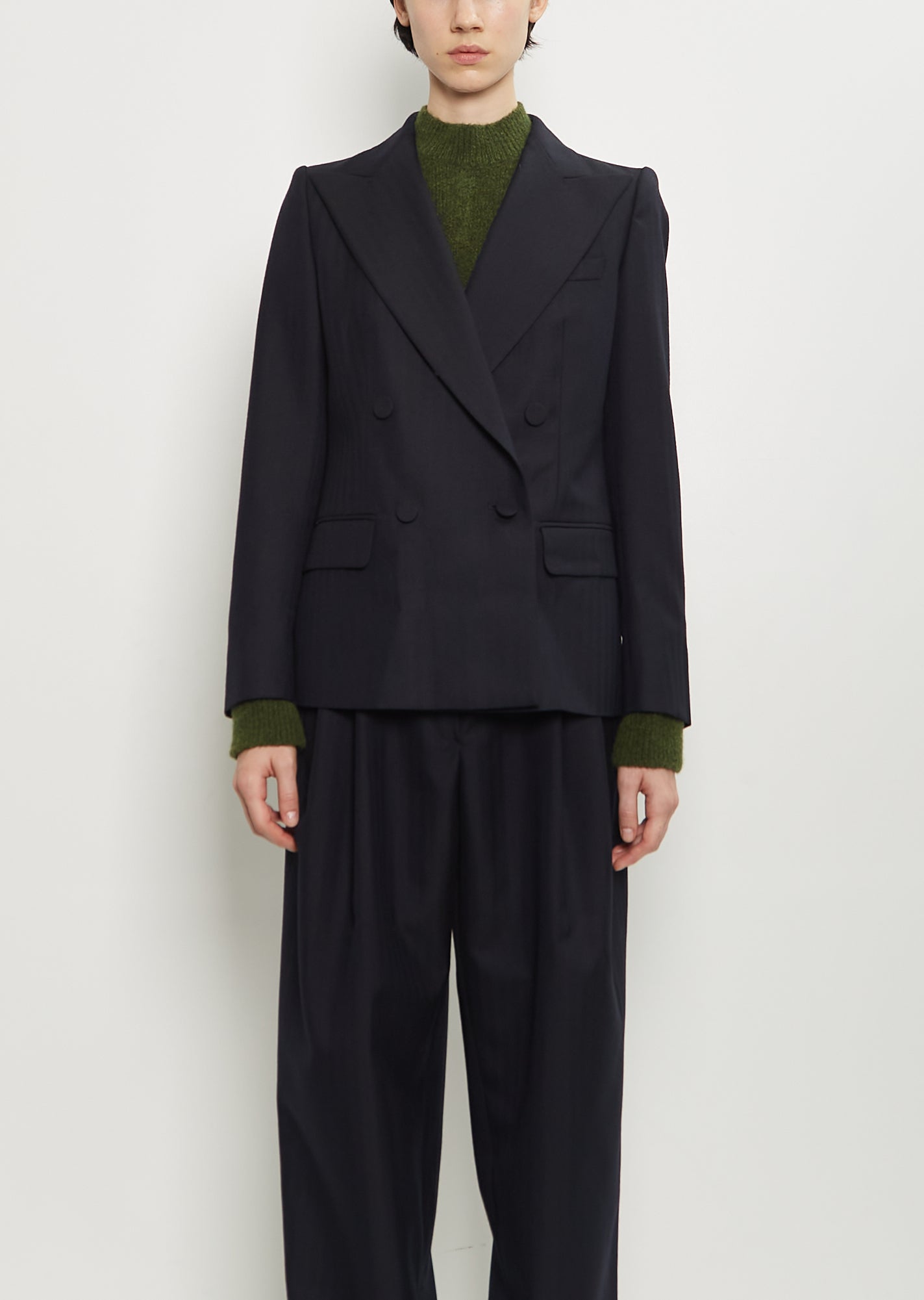 ジャケット DRIES VAN NOTEN BEAURA DOUBLE-BREASTED JACKET IN WOOL Beaura Wool Jacket – La Garçonne