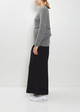 Padded Details Wool Sweater  — Top Grey