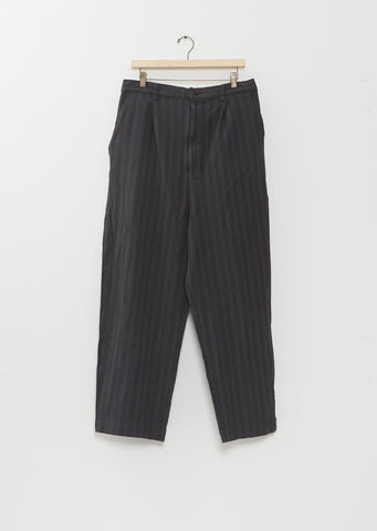 Garment Processed Stripe Pants