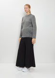 Padded Details Wool Sweater  — Top Grey