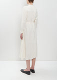 Brushed Cotton Crinkle Dress — Ivory