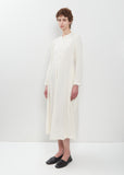Brushed Cotton Crinkle Dress — Ivory
