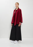 Asymmetric Cotton Velvet Jacket
