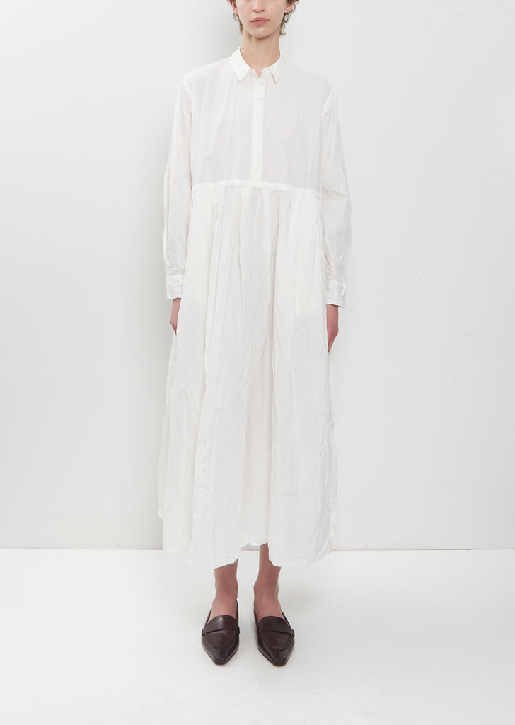 Typewriter Cotton Shirt Dress