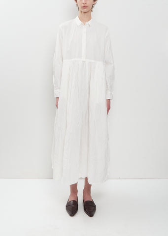 Typewriter Cotton Shirt Dress