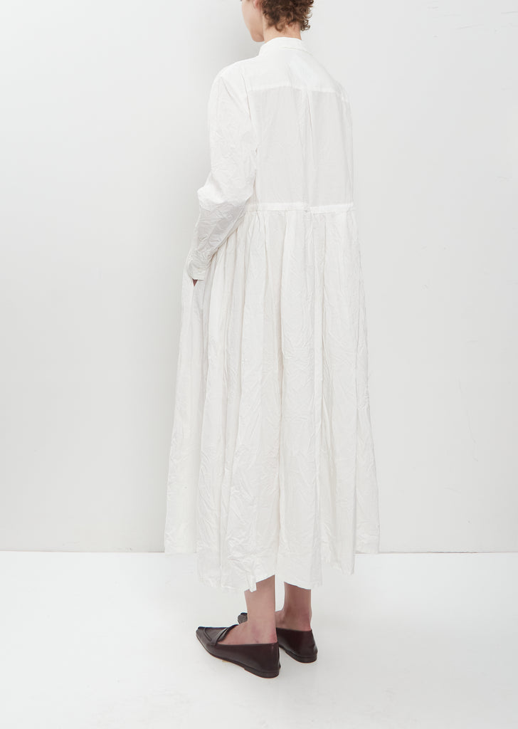 Typewriter Cotton Shirt Dress