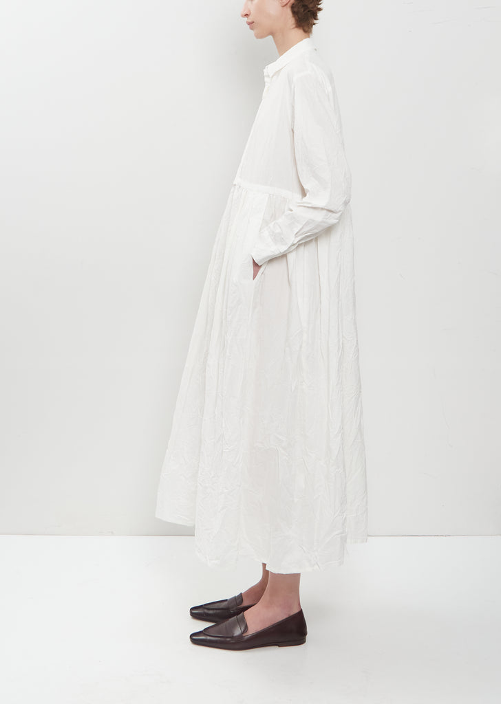 Typewriter Cotton Shirt Dress