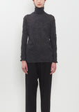 Wool Gauze Turtleneck Pullover