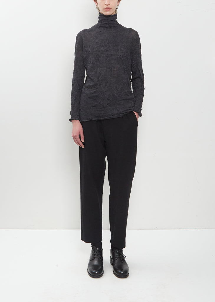 Premium Wool Tweed Tapered Pants