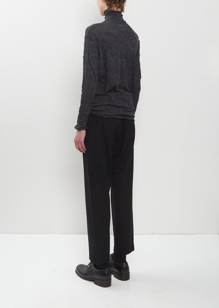 Premium Wool Tweed Tapered Pants