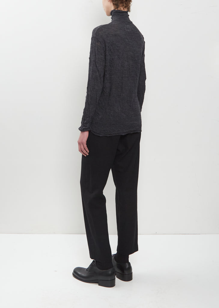 Wool Gauze Turtleneck Pullover