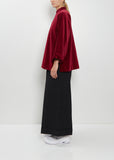 Asymmetric Cotton Velvet Jacket