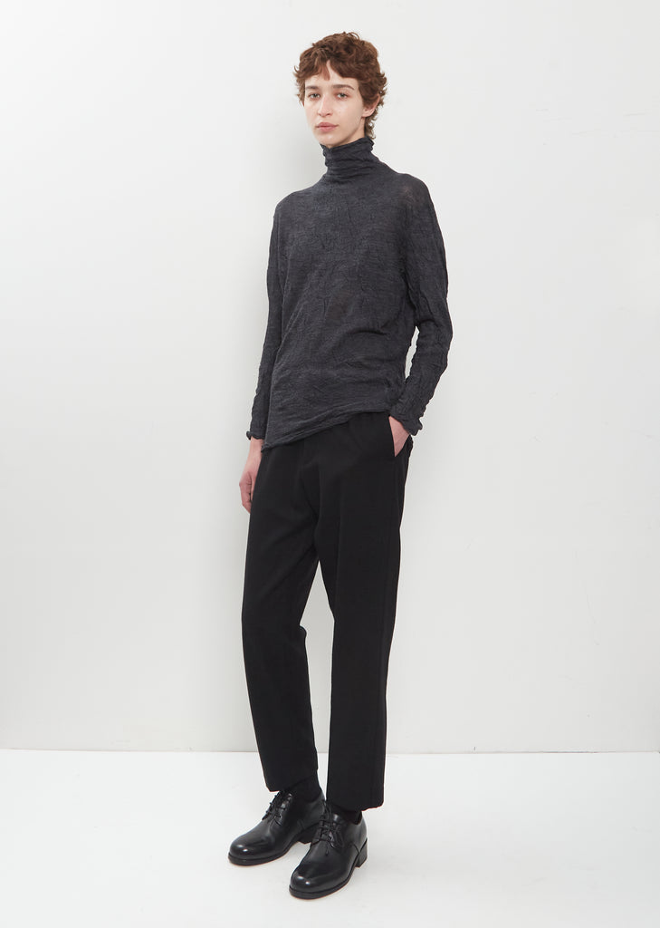 Wool Gauze Turtleneck Pullover