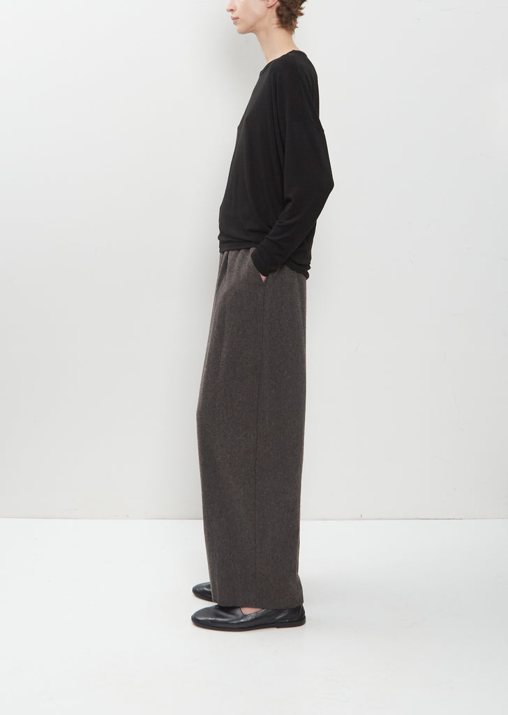 Lyocell Cashmere Jersey Pullover — Black