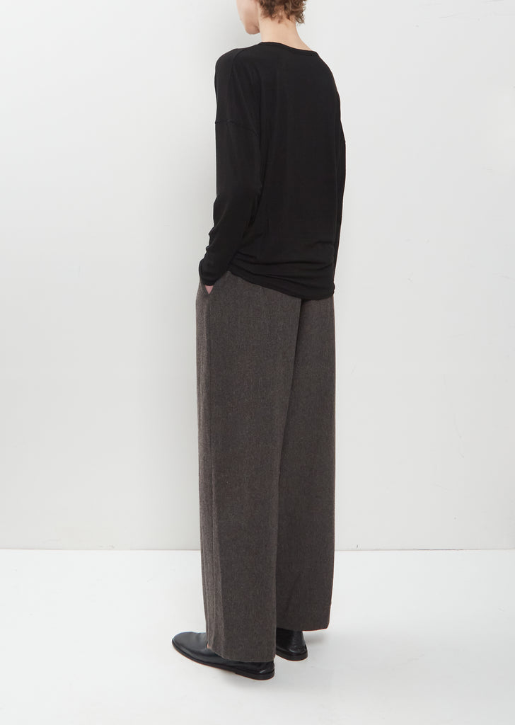 Lyocell Cashmere Jersey Pullover — Black