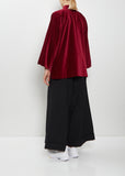 Asymmetric Cotton Velvet Jacket