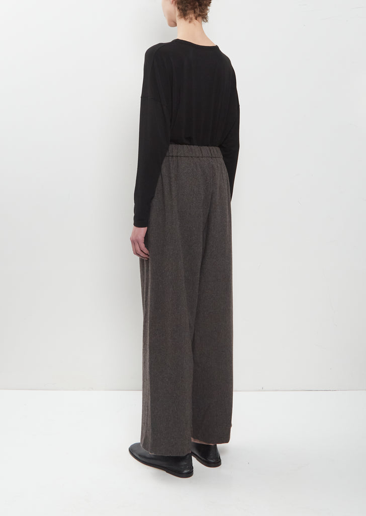 Premium Wool Tweed Wide Pants