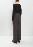 Premium Wool Tweed Wide Pants