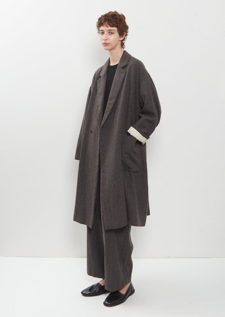 Premium Wool Tweed Oversized Tailored Coat