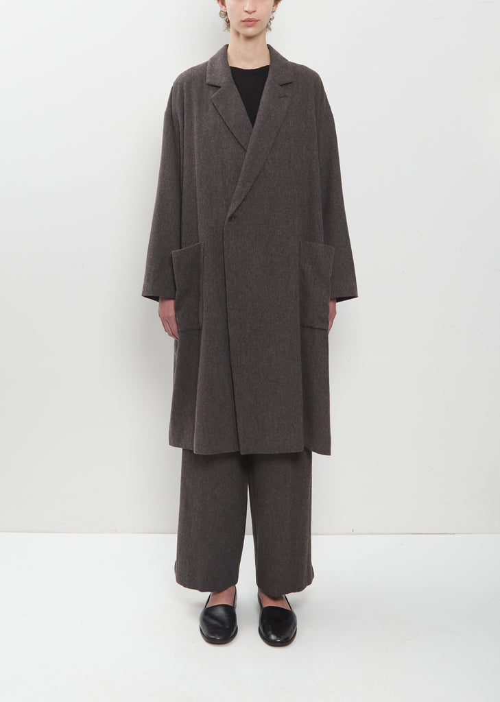 Premium Wool Tweed Oversized Tailored Coat