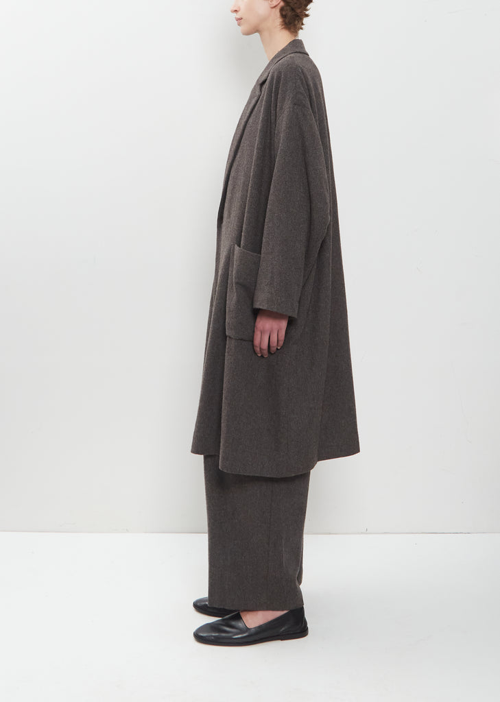 Premium Wool Tweed Oversized Tailored Coat