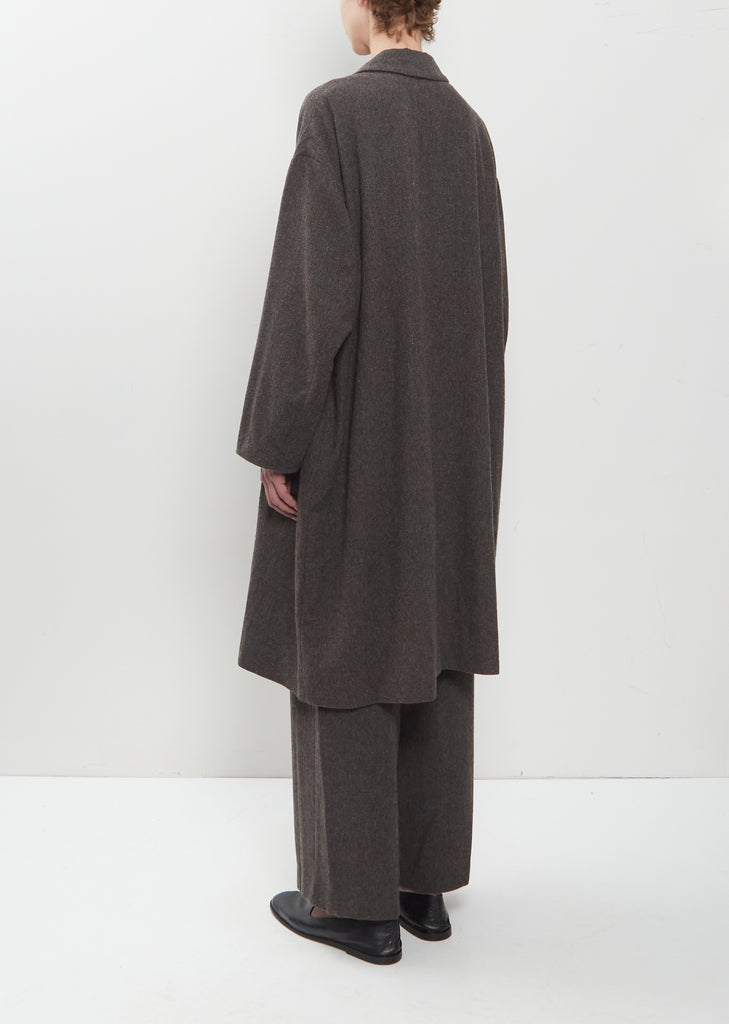 Premium Wool Tweed Oversized Tailored Coat