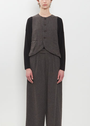 Premium Wool Tweed Vest