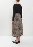 Romantic Travel Print Skirt