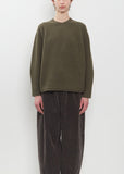 Textured Wool Cashmere Crewneck Pullover