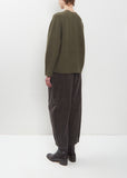 Textured Wool Cashmere Crewneck Pullover