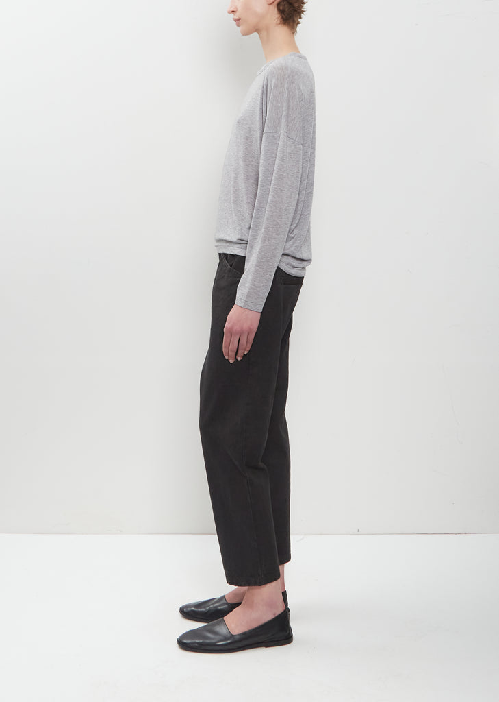 Lyocell Cashmere Jersey Pullover — Grey
