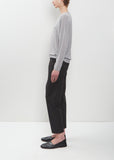 Lyocell Cashmere Jersey Pullover — Grey