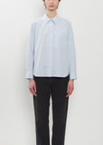 Faded Cotton Stripe Simple Shirt