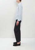 Faded Cotton Stripe Simple Shirt
