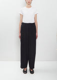 2 Tuck Wide Wool Gabardine Pant