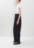 2 Tuck Wide Wool Gabardine Pant