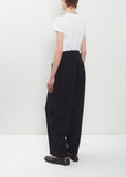 2 Tuck Wide Wool Gabardine Pant