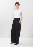 2 Tuck Wide Wool Gabardine Pant