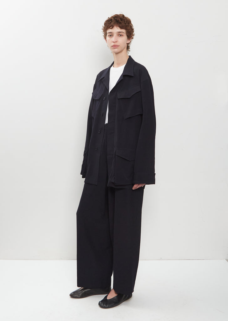 4-Pocket Wool Gabardine Jacket