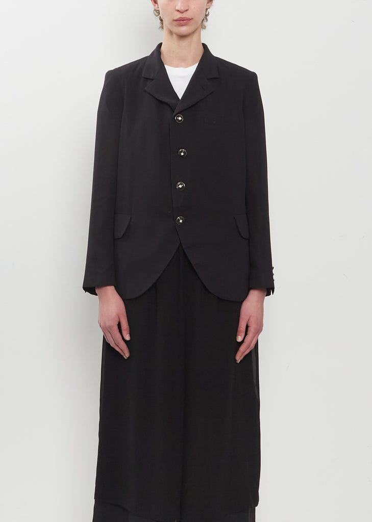 Georgette Curved Hem Jacket