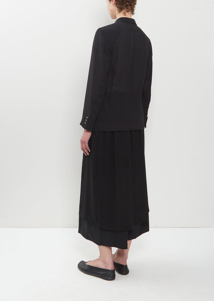Georgette Curved Hem Jacket