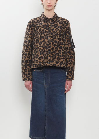 Leopard x Nylon Twill Jacket