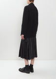 Wool Flannel x Wool Knit Cardigan